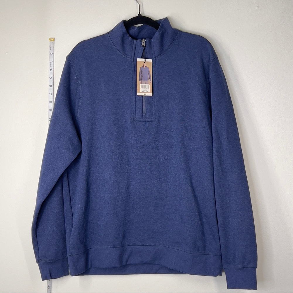COPPER OAK men’s sweatshirt New With Tags size XL Blue 3/4 zip